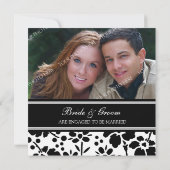 Invitations de la partie d'engagement photo en noi (Dos)