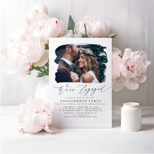 Invitations de la partie d'engagement photo - Nous