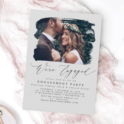 Invitations de la partie d'engagement photo - Nous