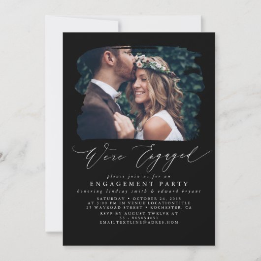 Invitations de la partie d'engagement photo - Nous (Devant)