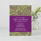 Invitations de la partie d'engagement Purple Paisl (Debout devant)
