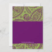 Invitations de la partie d'engagement Purple Paisl (Dos)
