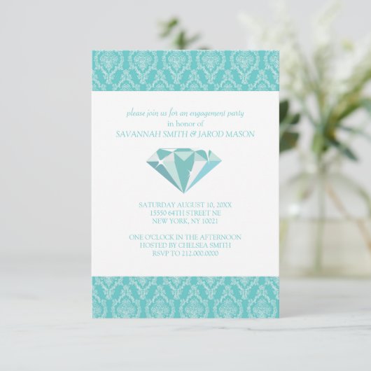 Invitations de la partie d'engagement (Turquoise) (Debout devant)