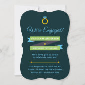 Invitations de la partie d'engagement Whimsical mo (Devant)