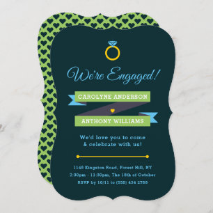 Invitations de la partie d'engagement Whimsical mo