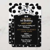 Invitations de la partie des chiots de Dalmatie (Devant / Derrière)