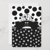 Invitations de la partie des chiots de Dalmatie (Dos)