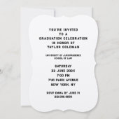 Invitations de la partie des diplômés de l'école d (Dos)