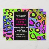 Invitations de la partie Empreinte de léopard Rain (Devant / Derrière)