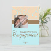 Invitations De La Partie Engagement Avec Photo (Debout devant)