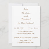 Invitations De La Partie Engagement Avec Photo (Dos)