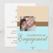 Invitations De La Partie Engagement Avec Photo (Devant / Derrière)
