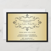 Invitations de la partie Engagement avec photo (Dos)