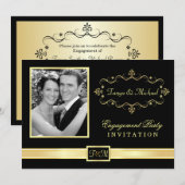 Invitations de la partie Engagement avec photo (Devant / Derrière)