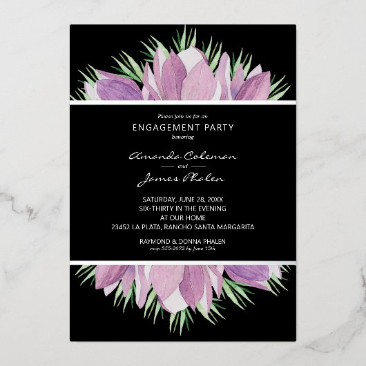 Invitations de la partie Engagement pour l'aquarel (Recto)