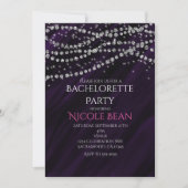 Invitations de la partie étincelante de purple et  (Devant)