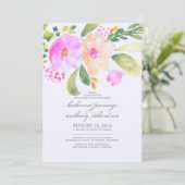 invitations de la partie fiançale à l'aquarelle (Debout devant)