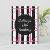 Invitations de la partie géométrique noire blanche (Debout devant)