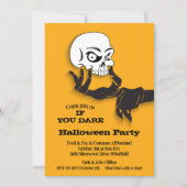 Invitations de la partie Halloween crâne déplaisan (Devant)