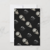 Invitations de la partie Halloween du crâne (Dos)