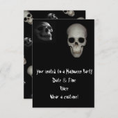Invitations de la partie Halloween du crâne (Devant / Derrière)