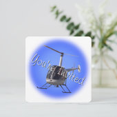 Invitations de la partie Hélicoptère Carte RSVP Hé (Debout devant)