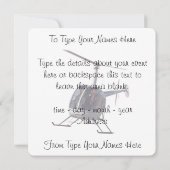 Invitations de la partie Hélicoptère Carte RSVP Hé (Dos)