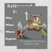 Invitations de la partie Humour de retraite (Devant / Derrière)