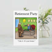 Invitations de la partie Humour de retraite "spéci (Debout devant)