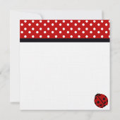 Invitations de la partie Ladybug (Dos)