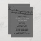 Invitations de la partie Notes musicales (Devant / Derrière)