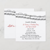 Invitations de la partie Notes musicales (Devant / Derrière)