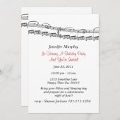 Invitations de la partie Notes musicales (Devant / Derrière)