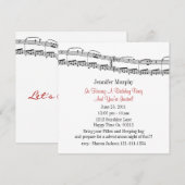 Invitations de la partie Notes musicales (Devant / Derrière)