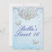 Invitations de la partie papillon diamant (Dos)