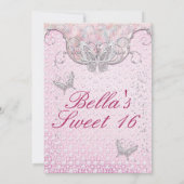 Invitations de la partie papillon diamant (Dos)