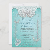 Invitations de la partie papillon diamant (Devant)
