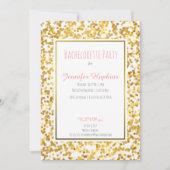 Invitations de la partie Pois Gold Paint (Devant)
