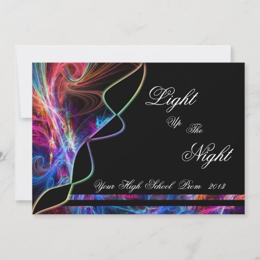 Invitations de la partie Prom de Neon Lights (Devant)