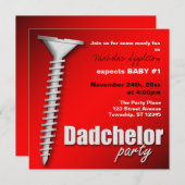 Invitations de la partie Red Dadchelor (Devant / Derrière)