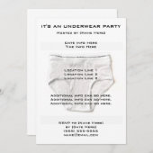 Invitations de la partie sous-vêtements (Devant / Derrière)