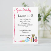 Invitations de la partie Spa pour enfants avec la  (Debout devant)