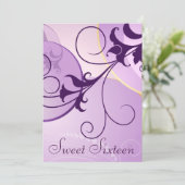 Invitations de la partie Sweet sixteen de Purple S (Debout devant)