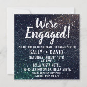 Invitations de la Parties scintillant Engagement P (Devant)