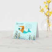 Invitations de la piscine Dachshund Mermaid Pool (Fleur jaune)