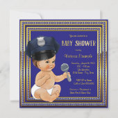 Invitations de la police de douche bébé (Devant)