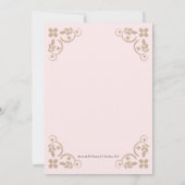 Invitations de la poupée rose Lingerie Shower Part (Dos)