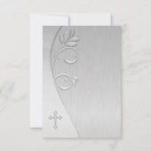 Invitations de la première communion blanche éléga (Dos)