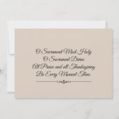 Invitations de la première communion catholique (Dos)