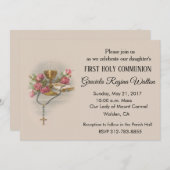 Invitations de la première communion catholique (Devant / Derrière)